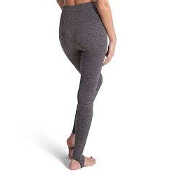 Assets by SPANX Sara Blakely Stirrup Foot Holes Shaping Leggings Gray Heather 1X - Picture 2 of 7